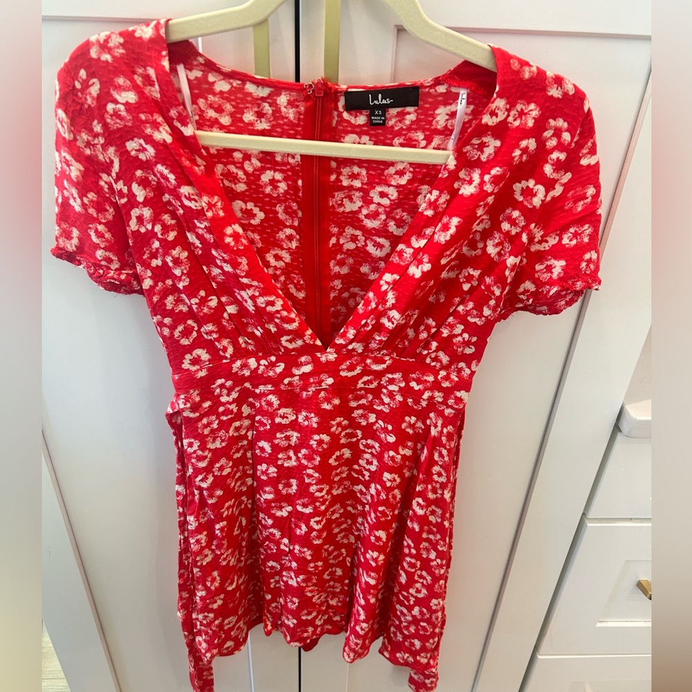 Red Flower Mini dress.